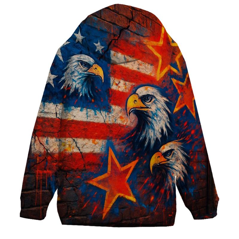 Graffiti Old Glory hoodie styles