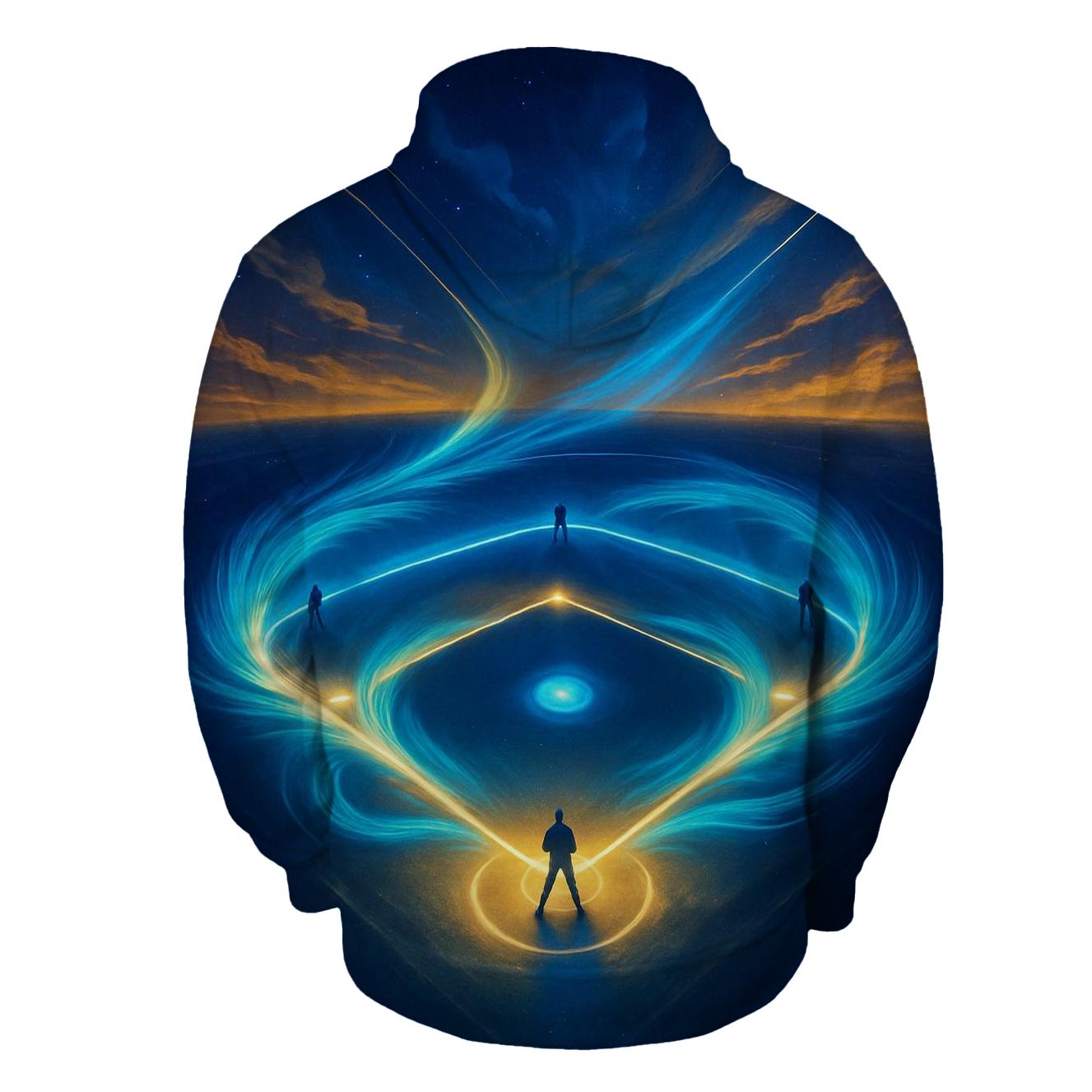 Diamond Aurora Blue Jays embroidered hoodies