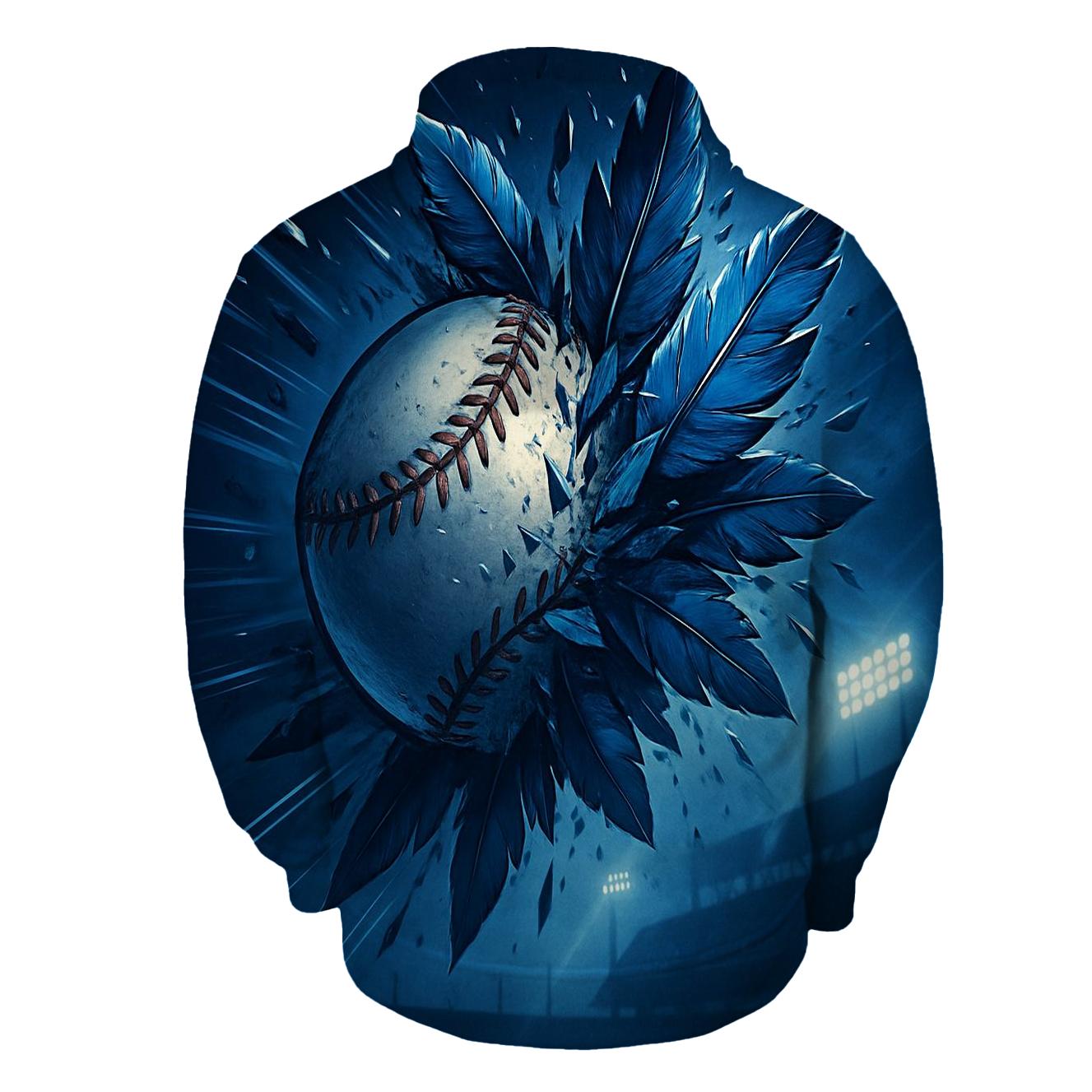 Feathered Impact With Blue Jays zip-up hoodies