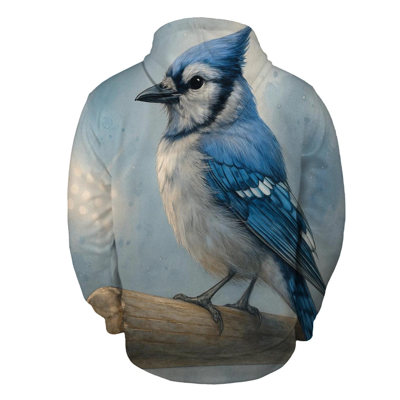 Sky Blue Jay Perched On The Bat pullover hoodies