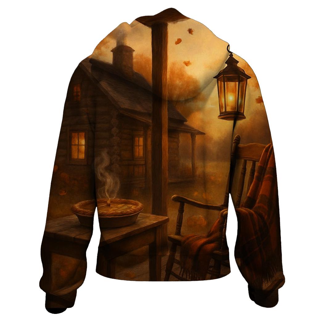 Cozy Cabin Sunset graphic hoodies