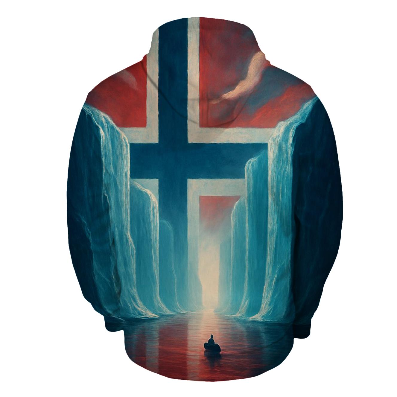 Norway Fjord Banner pullover hoodies