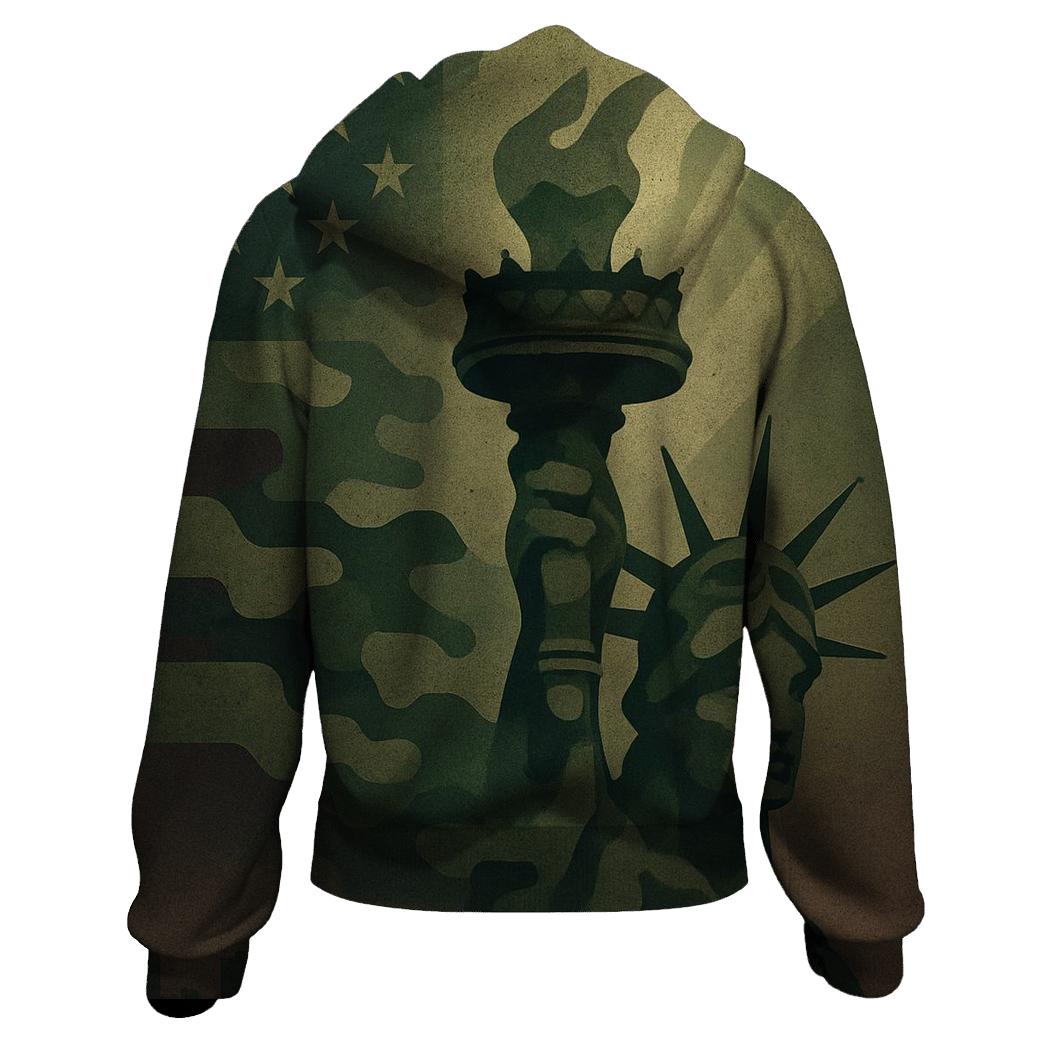Camouflage Liberty pullover hoodies