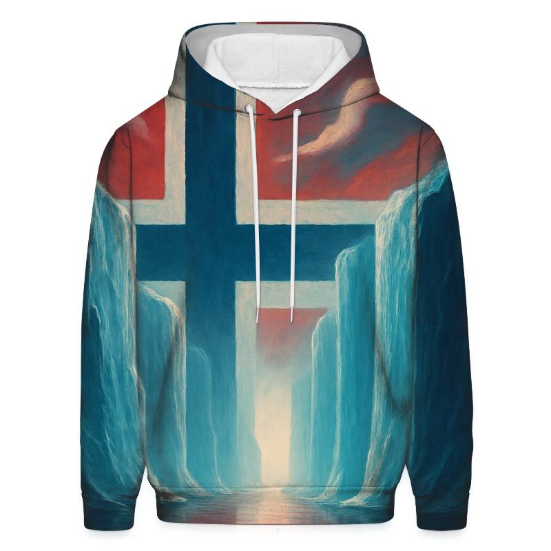 Norway Fjord Banner hoodie designs