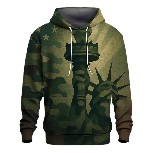 Camouflage Liberty embroidered hoodies
