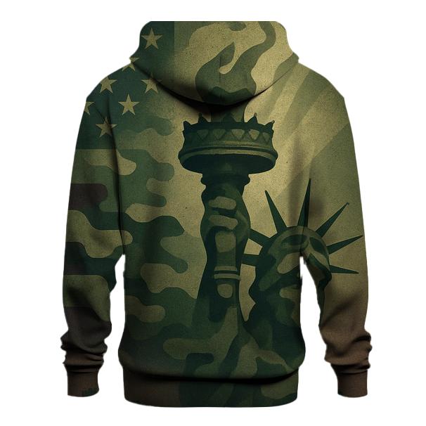 Camouflage Liberty embroidered hoodies