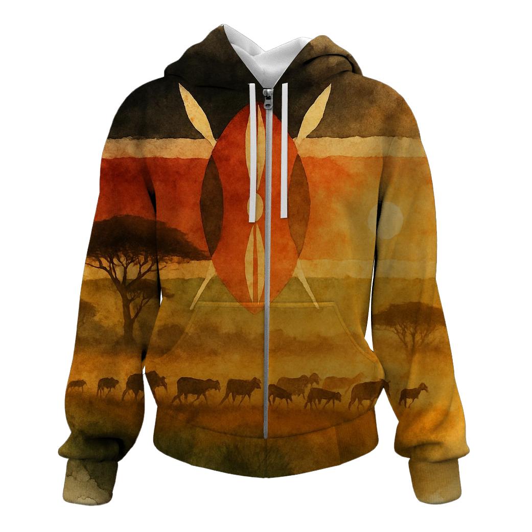 Kenya Savanna Banner custom hoodies
