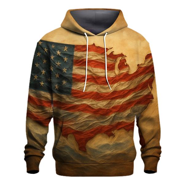 Heritage Map Banner lightweight hoodies