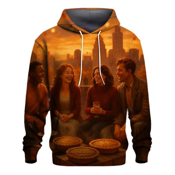 Pie Steam Skyline graphic hoodies