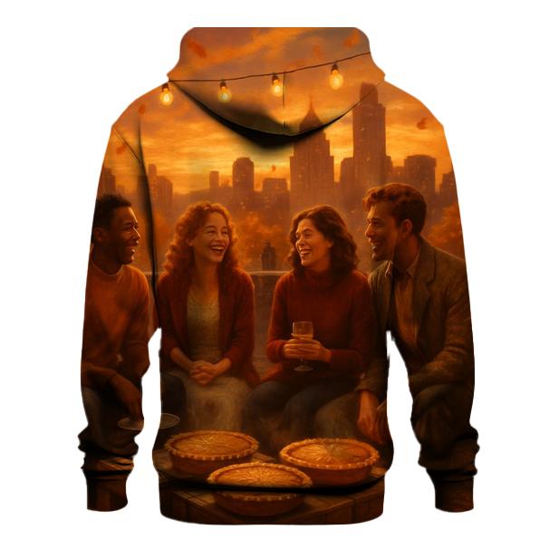 Pie Steam Skyline graphic hoodies