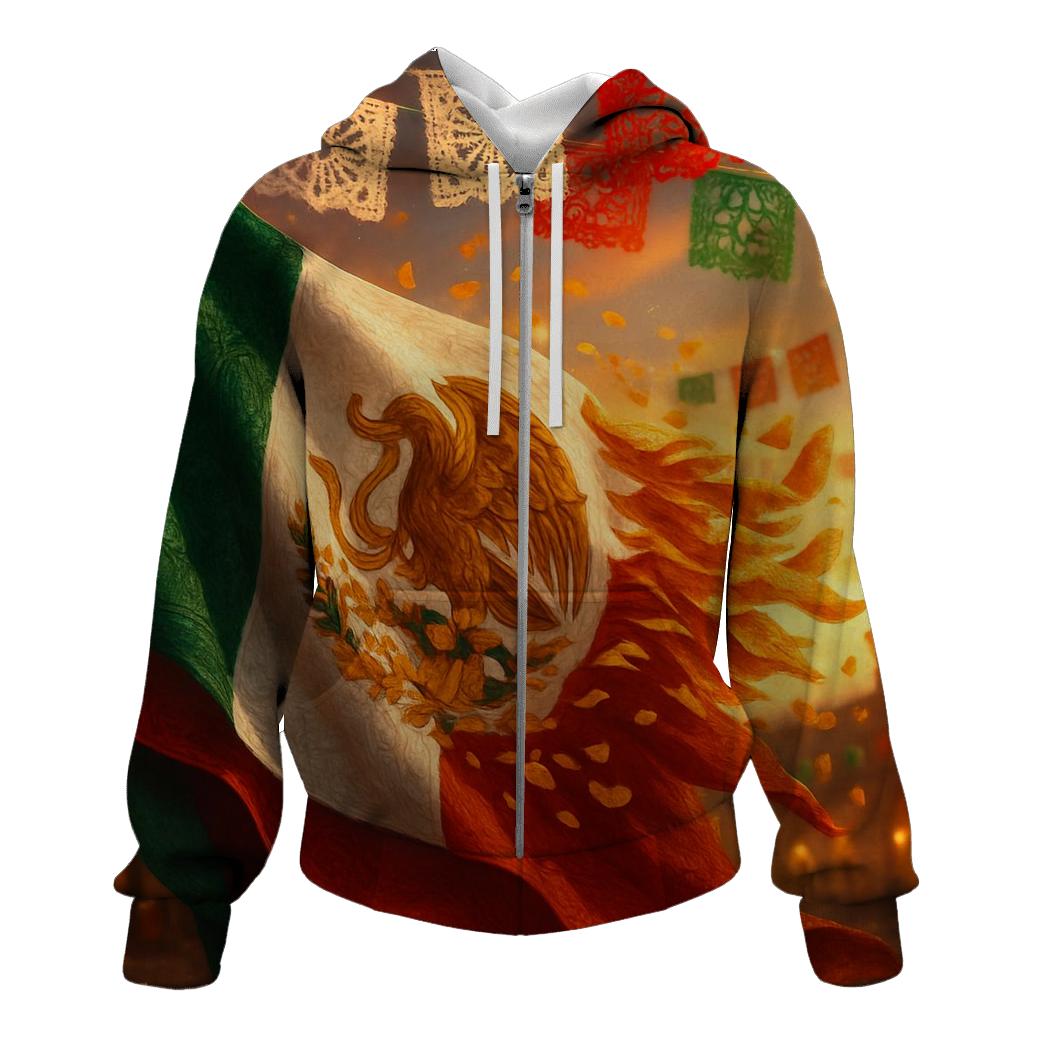 Mexico Dia De Vida zip-up hoodies