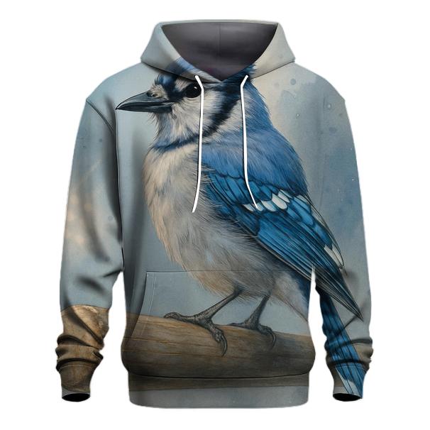 Sky Blue Jay Perched On The Bat hoodie designs