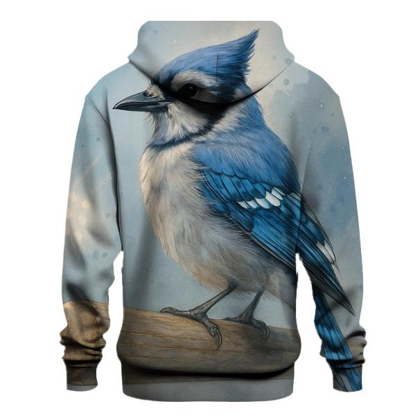 Sky Blue Jay Perched On The Bat hoodie designs