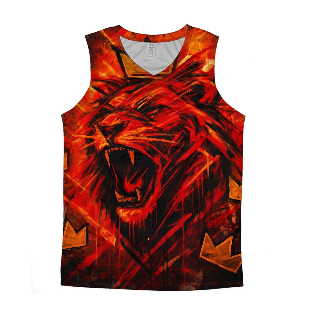 Graffiti Lionheart Crest personalized athletic tanks
