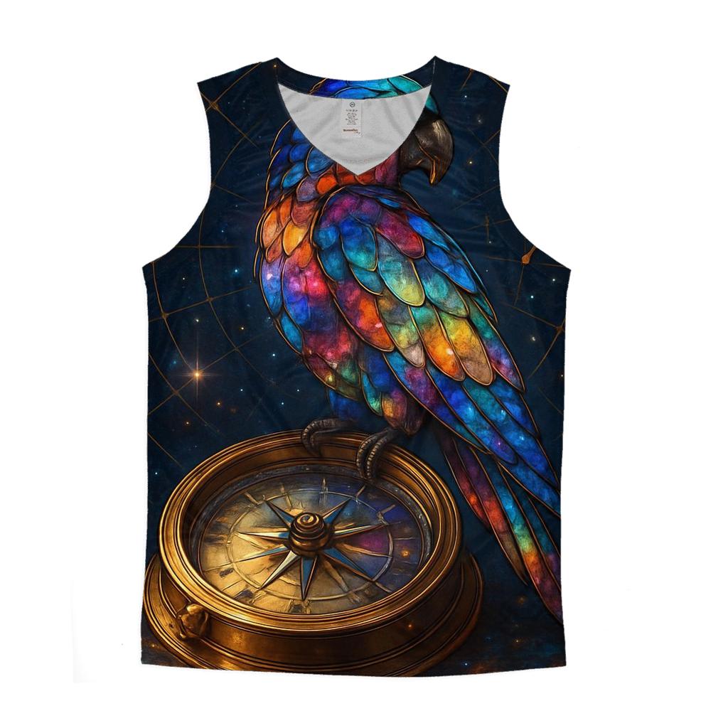 Glass Nebula Parrot sports performance tank tops
