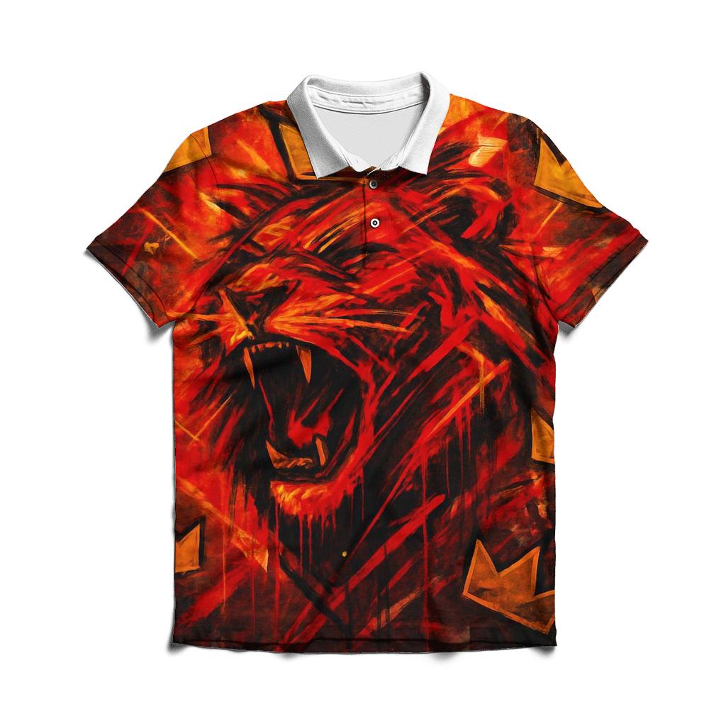 Graffiti Lionheart Crest custom polo shirts