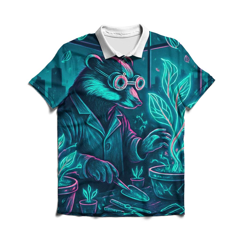 Neon Botanist Badger classic pique polos