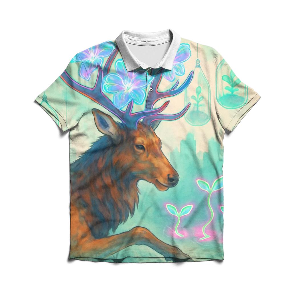 Hologram Gardener Elk branded logo polo shirts