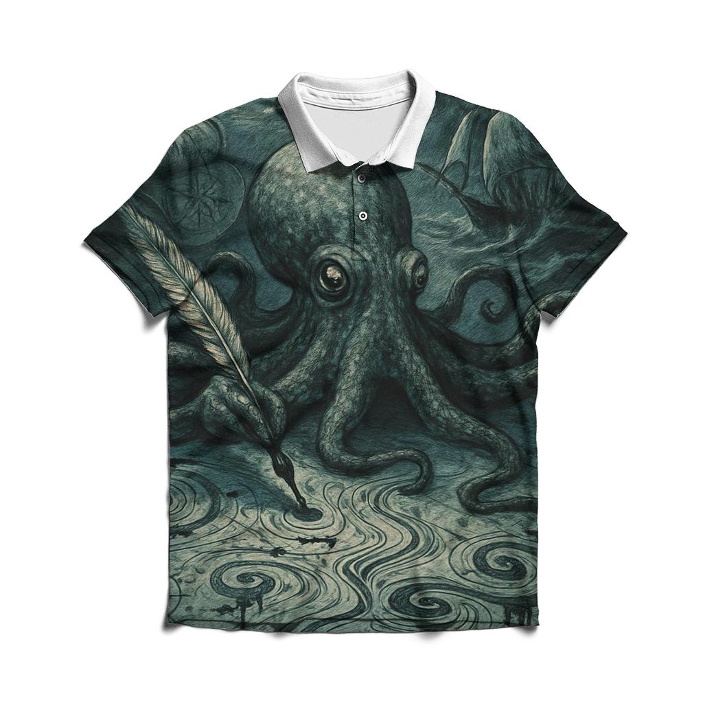 Inkstorm Kraken Cartographer branded logo polo shirts