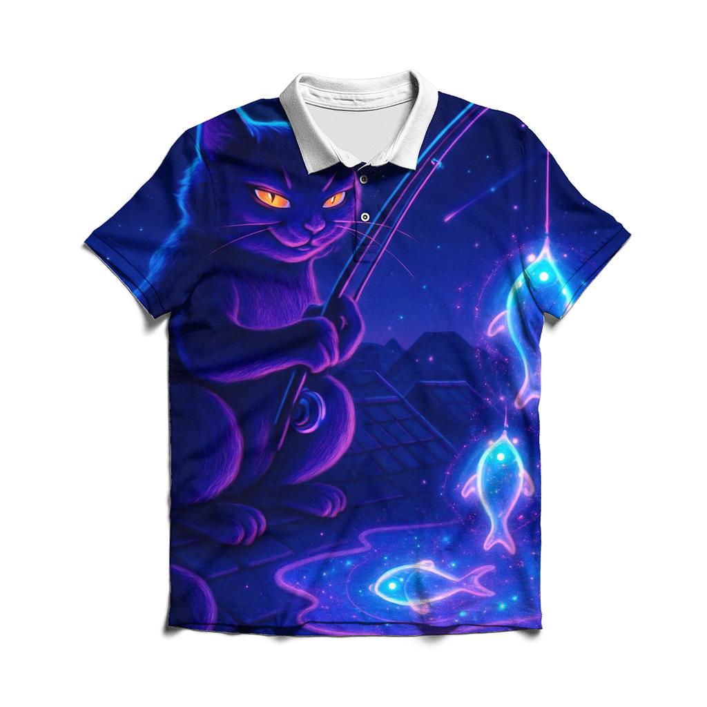 Photon Fisher Cat custom polo shirts