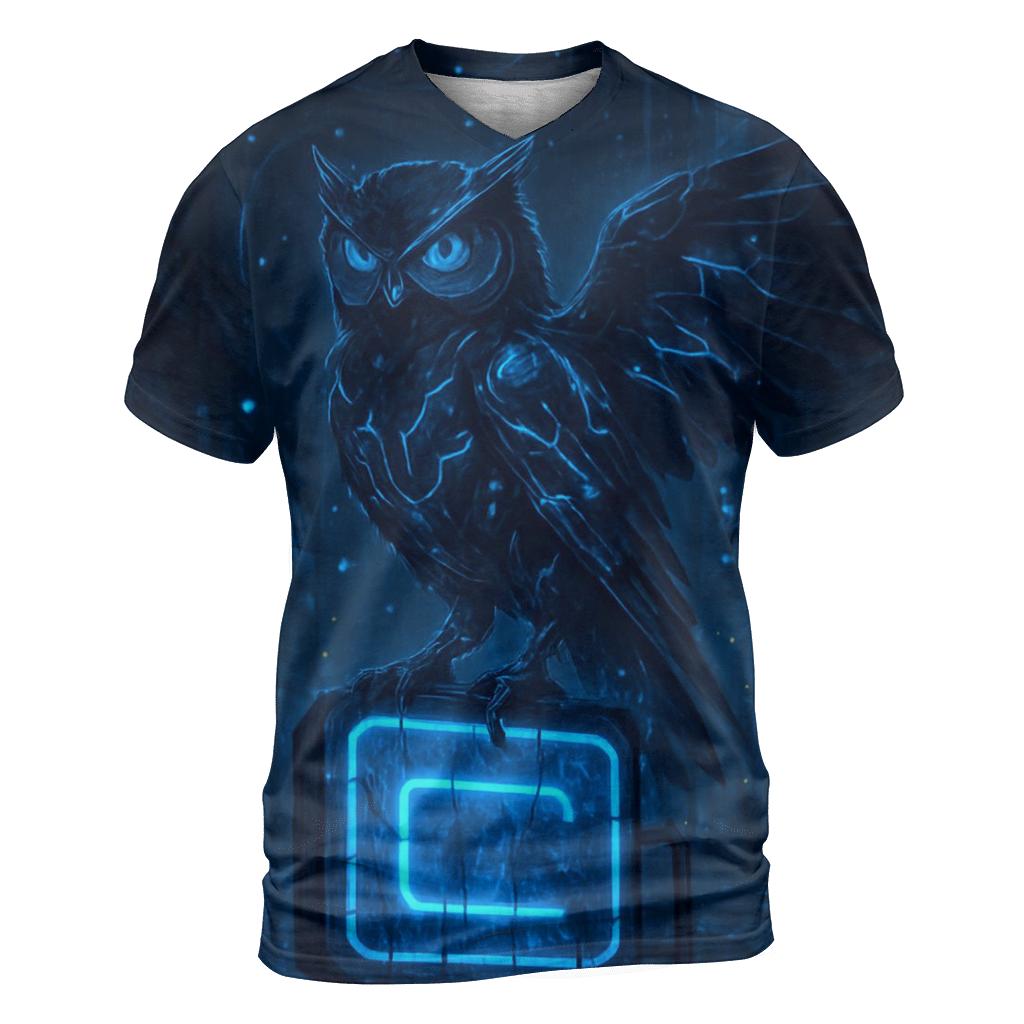 Midnight Circuit Owl personalized full print shirts