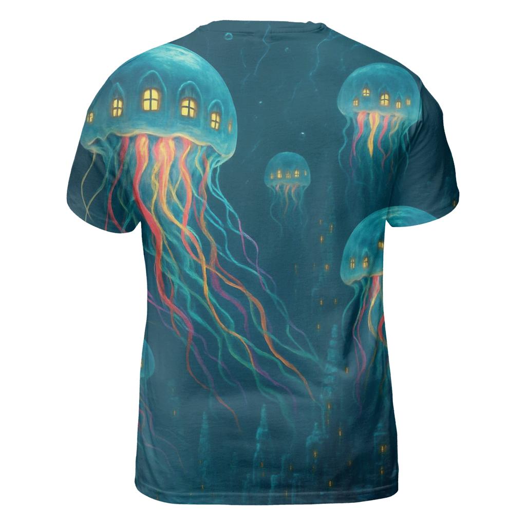 Biolume Jellyfish City statement graphic shirts