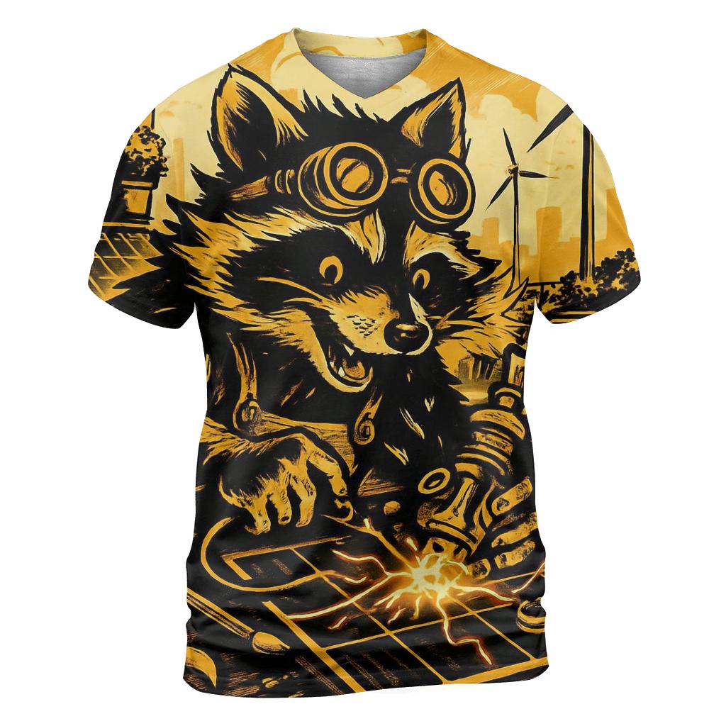 Solar Punk Raccoon custom all-over print shirts