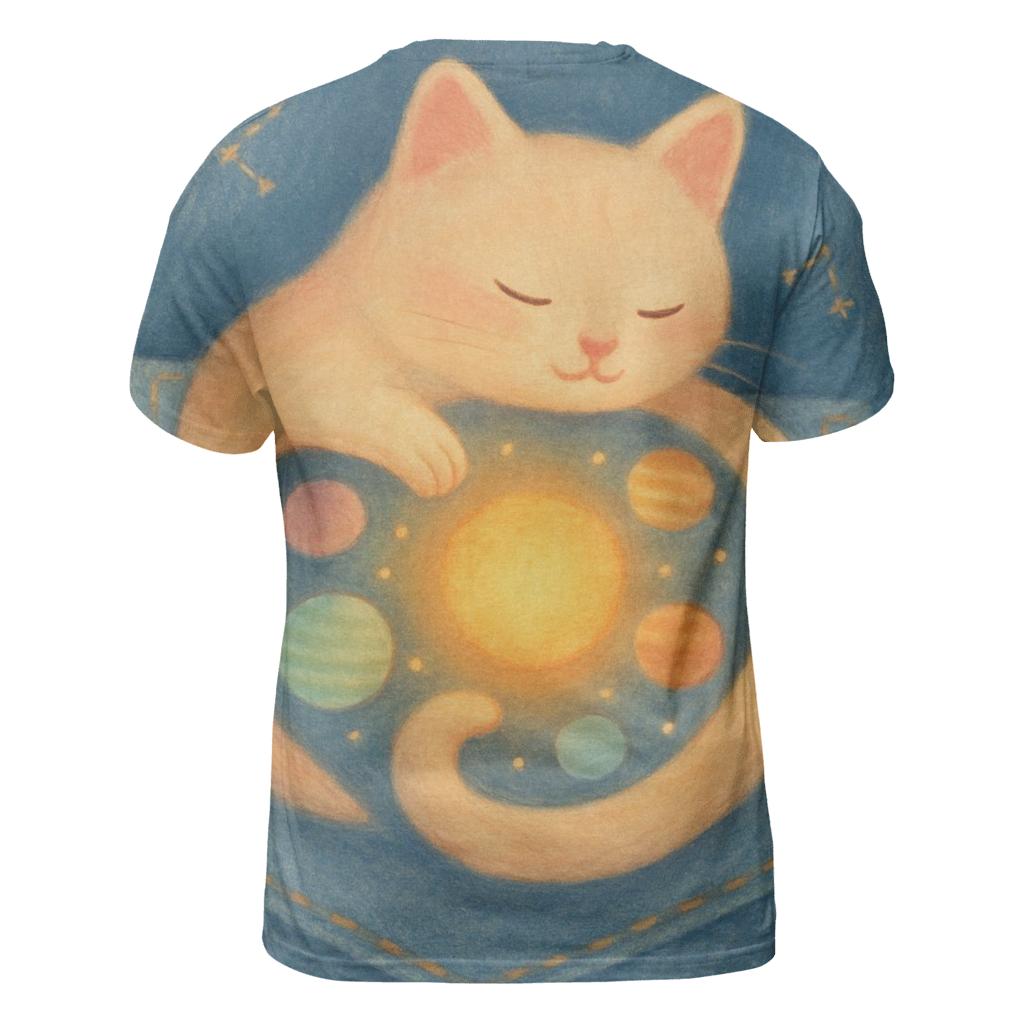 Pocket Universe Cat statement graphic shirts