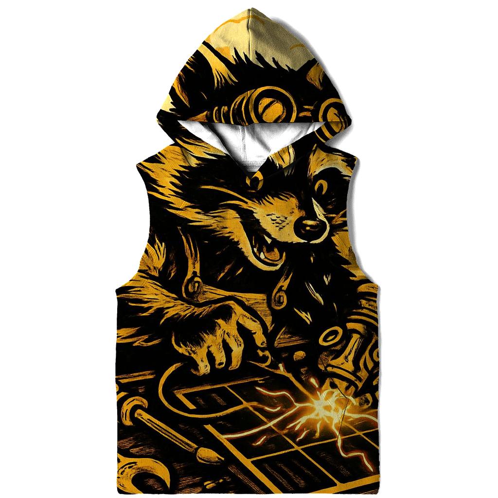 Solar Punk Raccoon graphic hoodies