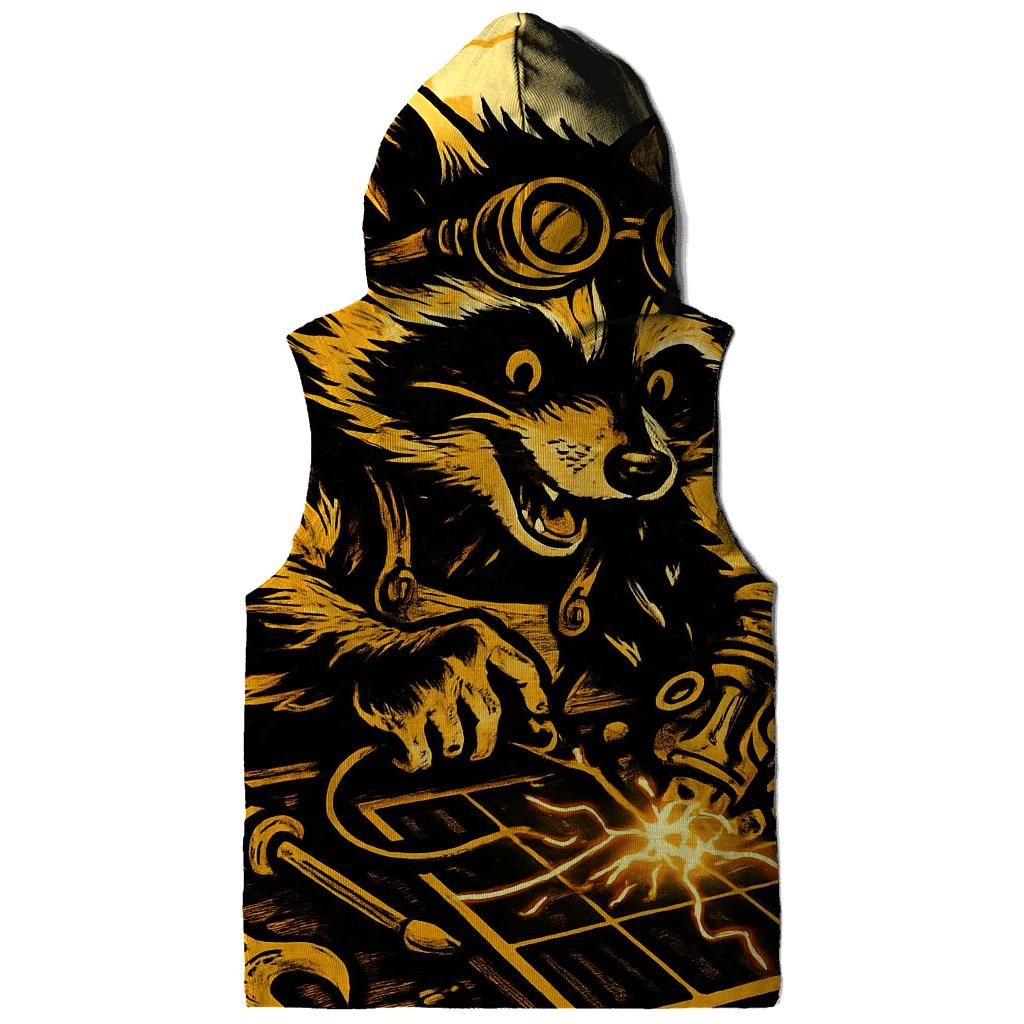 Solar Punk Raccoon graphic hoodies