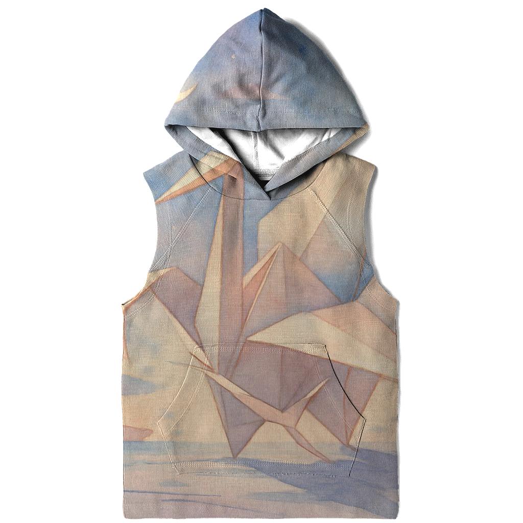 Moonlit Origami Crane zip-up hoodies