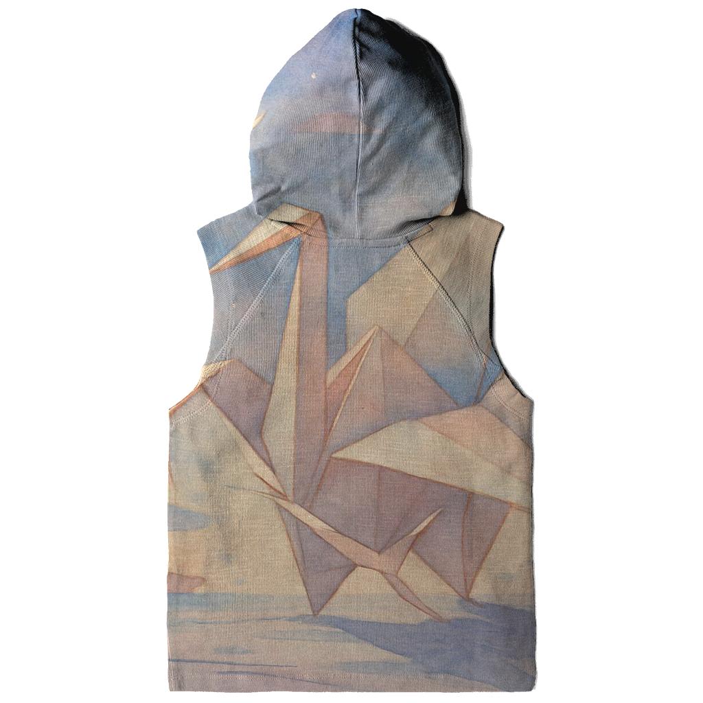 Moonlit Origami Crane zip-up hoodies