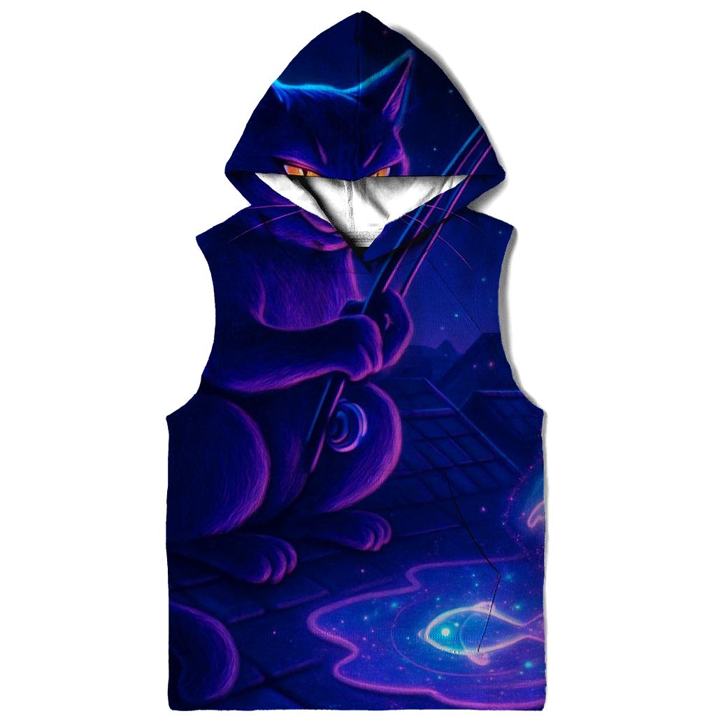 Photon Fisher Cat embroidered hoodies