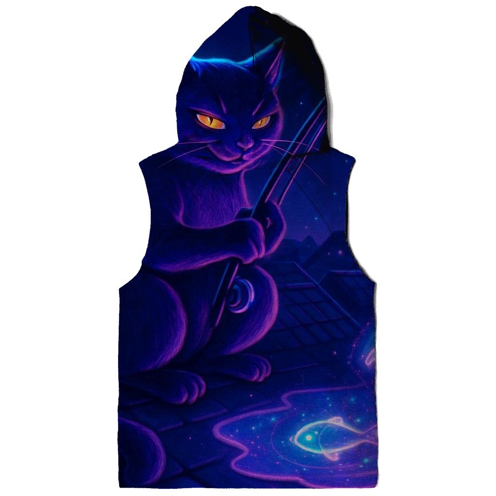 Photon Fisher Cat embroidered hoodies