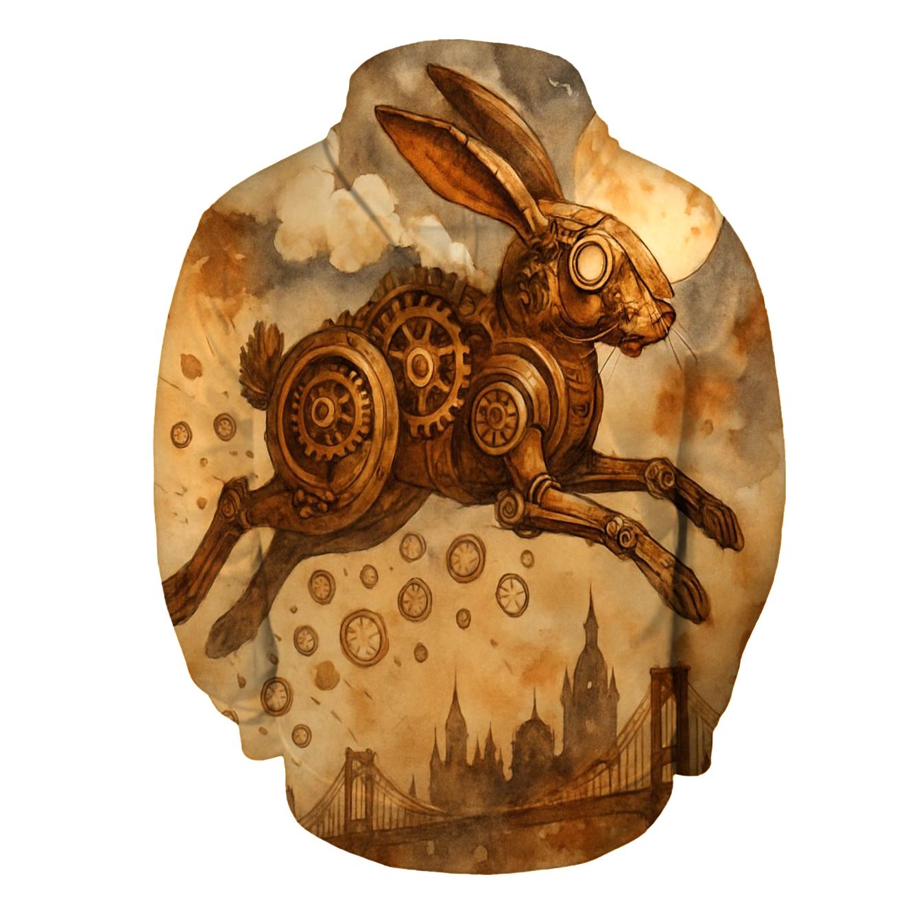Clockwork Hare Leap designer hoodies