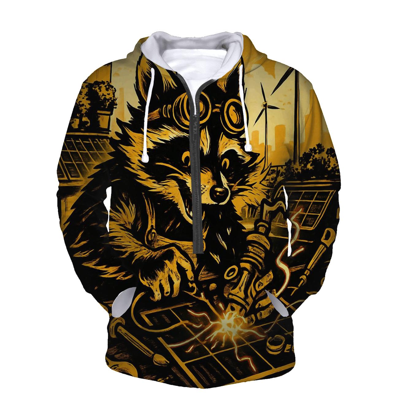 Solar Punk Raccoon hoodie trends