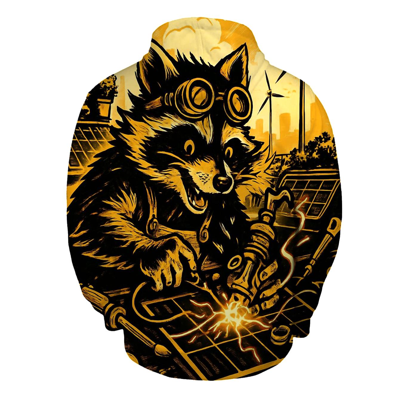 Solar Punk Raccoon hoodie trends