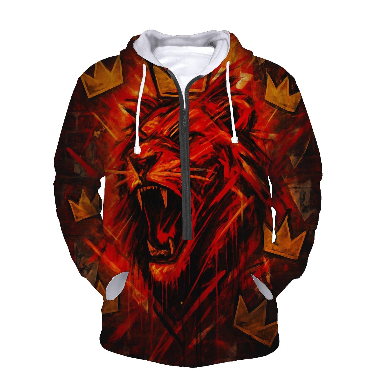 Graffiti Lionheart Crest pullover hoodies