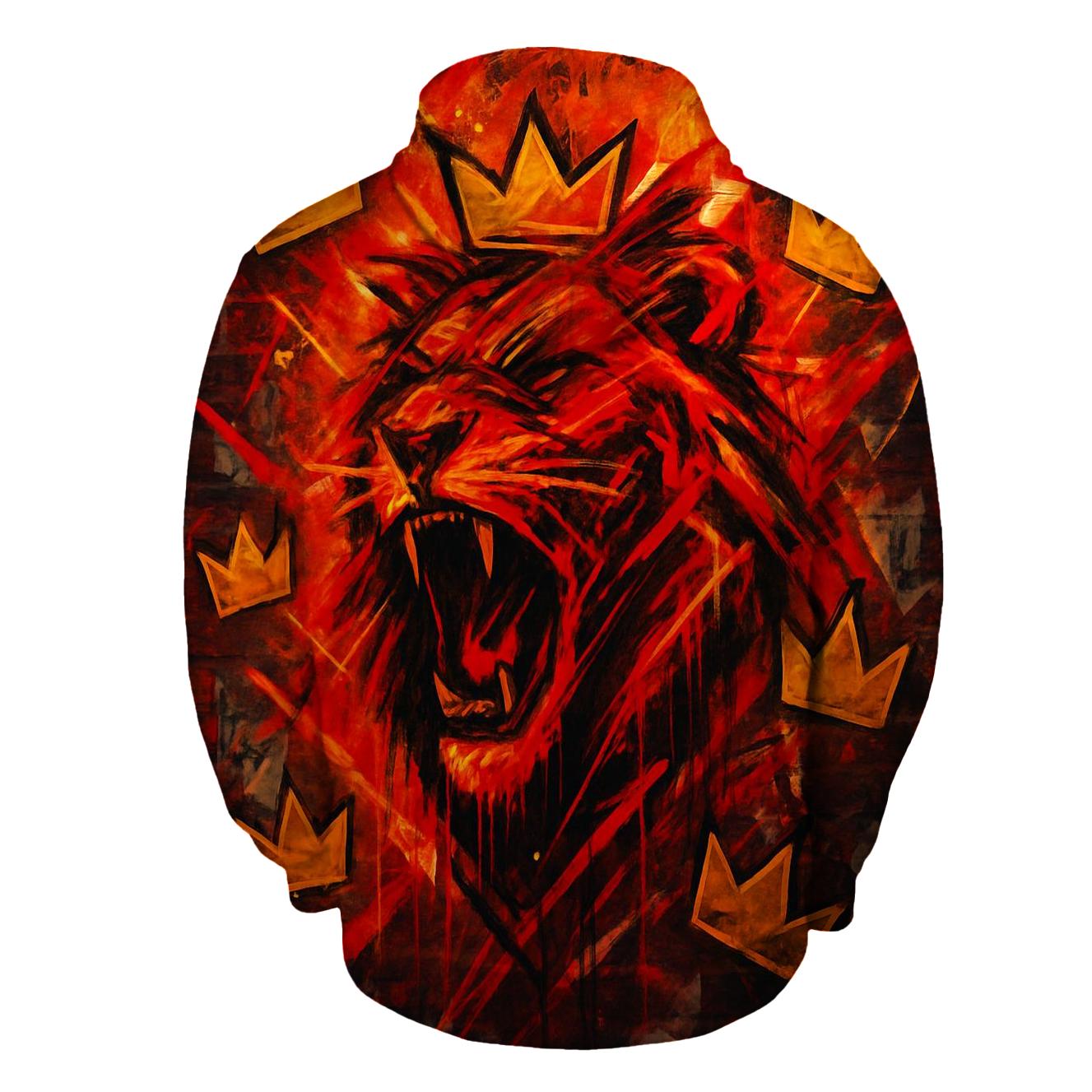 Graffiti Lionheart Crest pullover hoodies