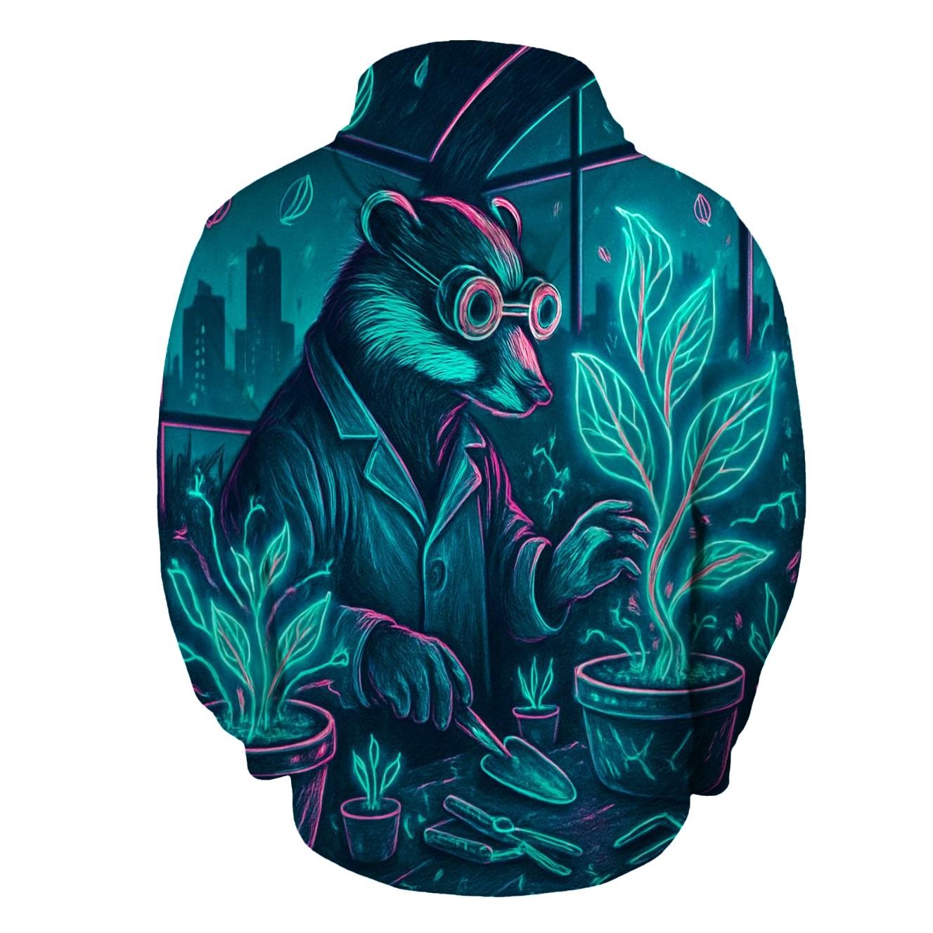 Neon Botanist Badger hoodie designs