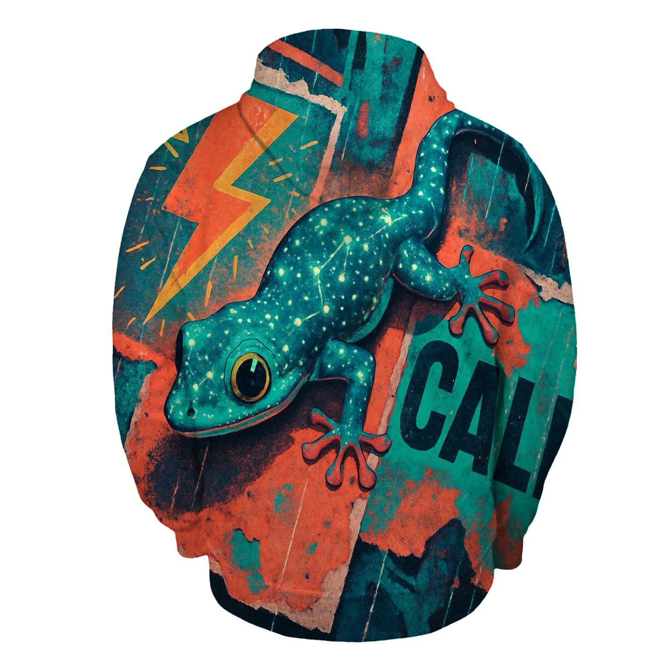 Shimmering Alley Gecko lightweight hoodies