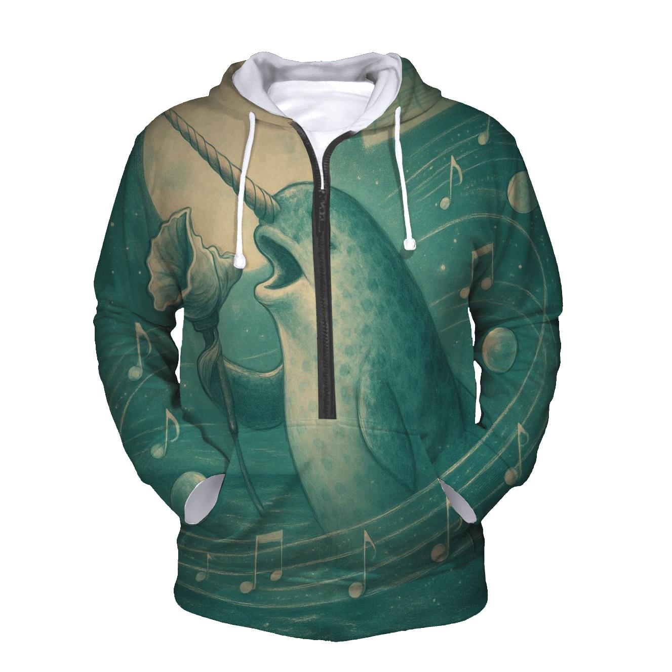Tidal Opera Narwhal embroidered hoodies