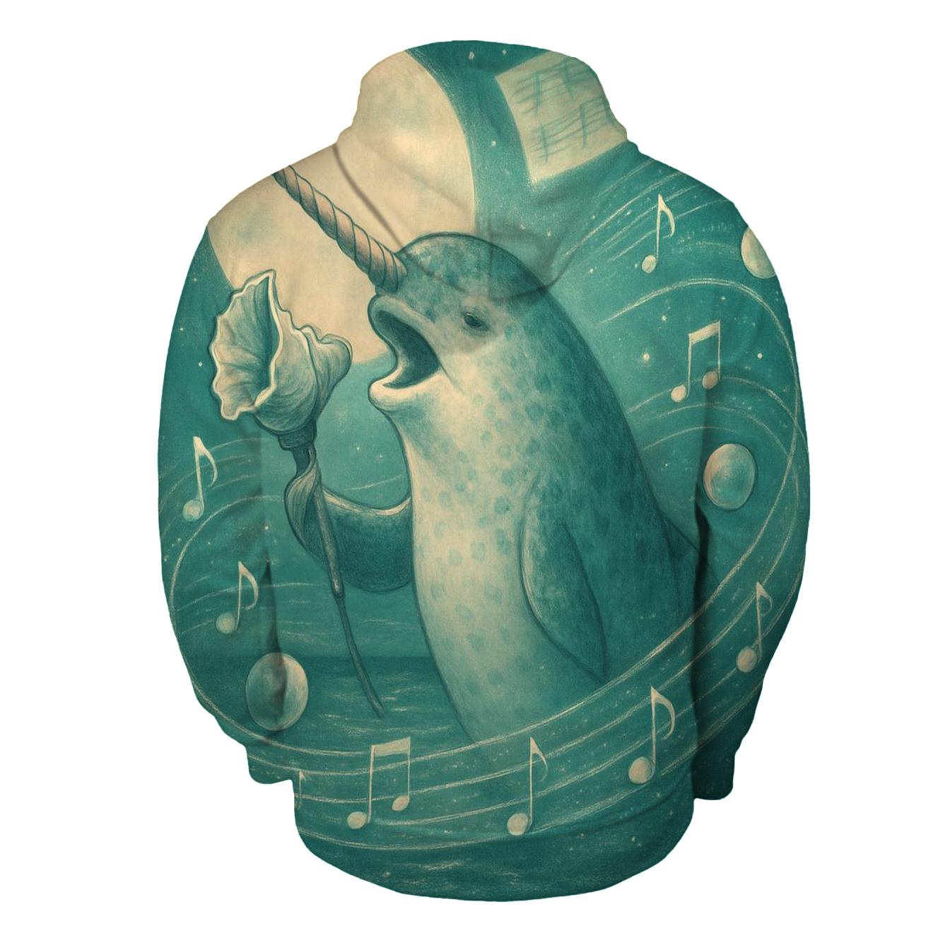 Tidal Opera Narwhal embroidered hoodies