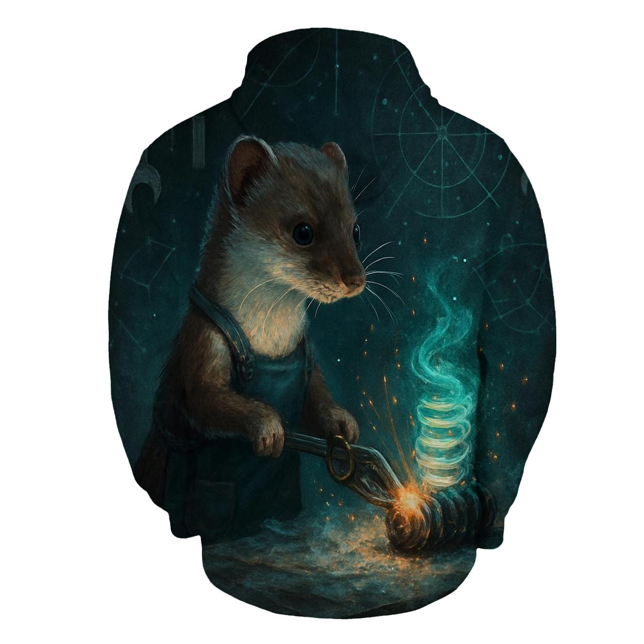 Aurora Mechanic Stoat embroidered hoodies