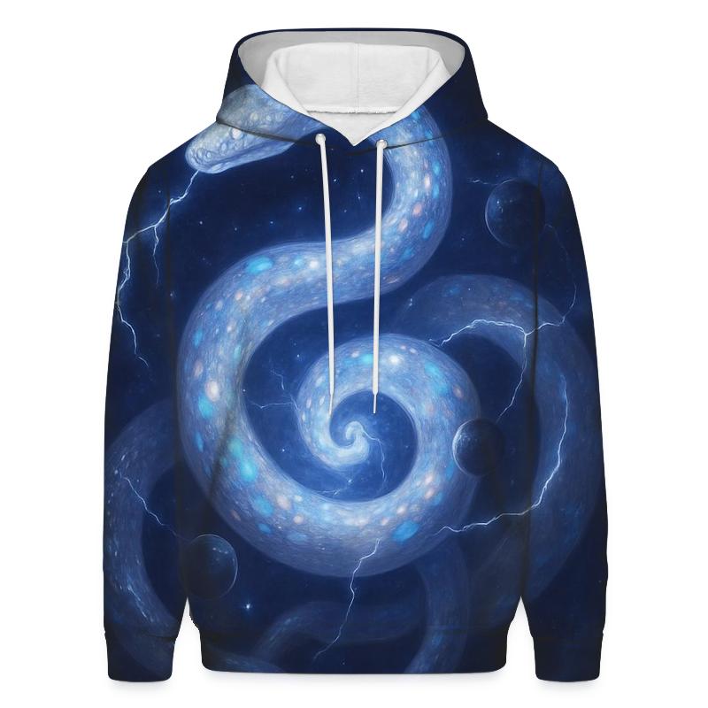 Stardust Serpent Coil zip-up hoodies