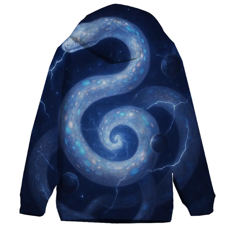 Stardust Serpent Coil zip-up hoodies