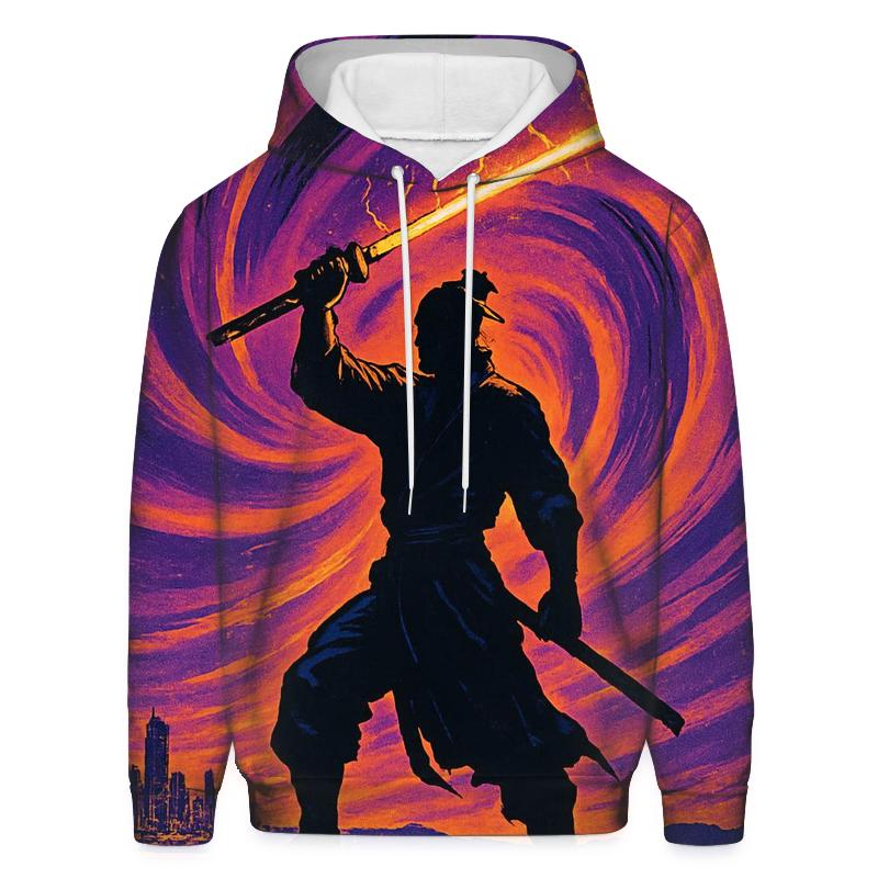 Aurora Samurai Silhouette designer hoodies