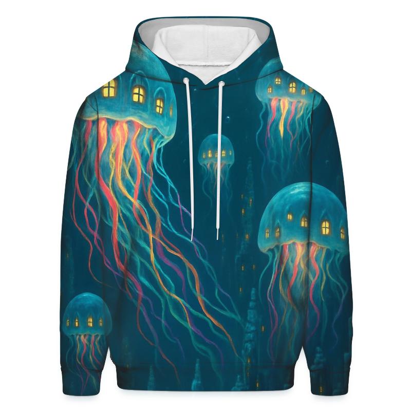 Biolume Jellyfish City zip-up hoodies
