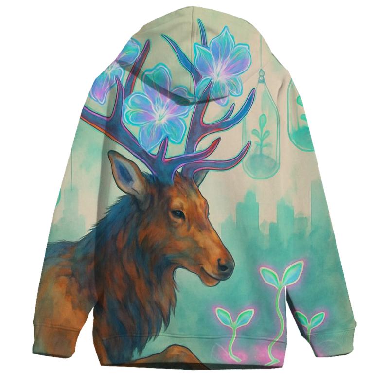 Hologram Gardener Elk zip-up hoodies