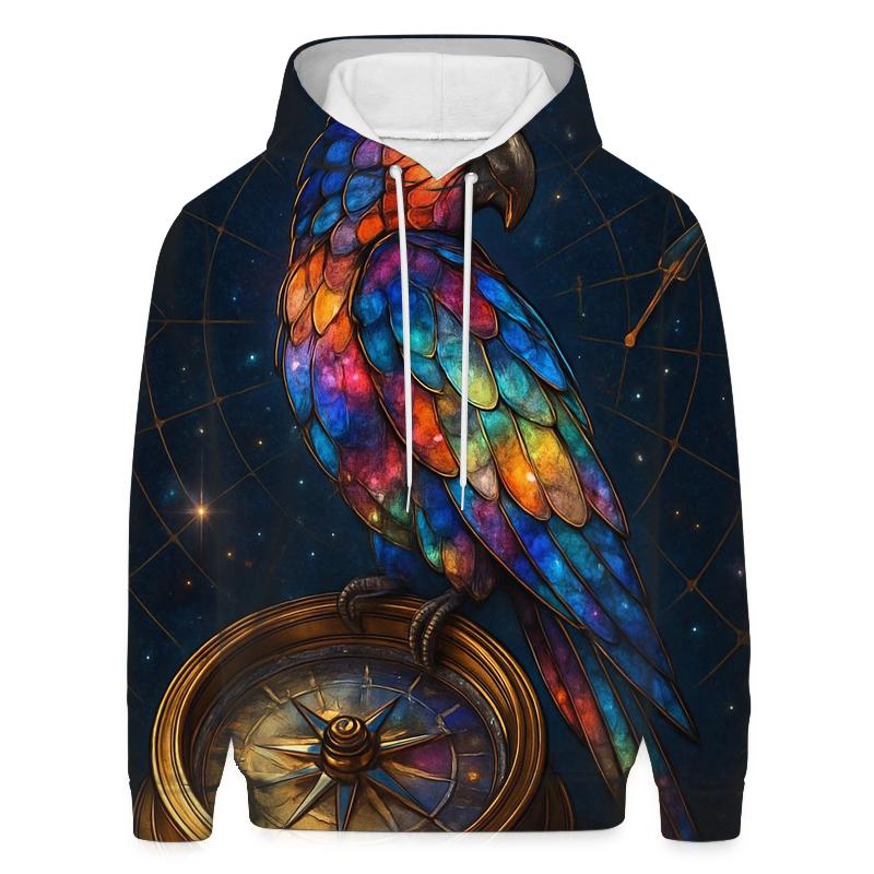 Glass Nebula Parrot pullover hoodies